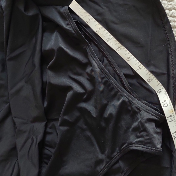 NWT Meet. Curve 4X Black Ruched One Piece Swimsuit - Picture 7 of 13